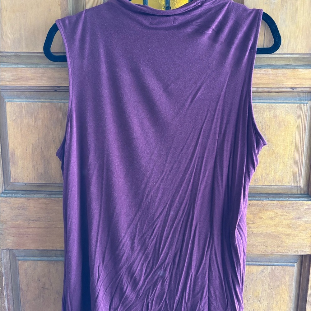 Halogen Maroon Muscle Tee Top